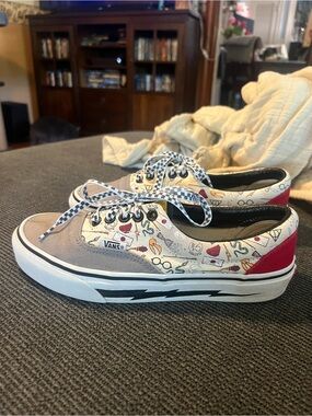 Vans Harry Potter Patterned Low-Top Sneakers with Red Heel Accent